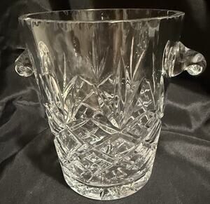 Vintage Ceska Cut Lead Crystal Champagne / Ice Bucket - 7.5" Tall